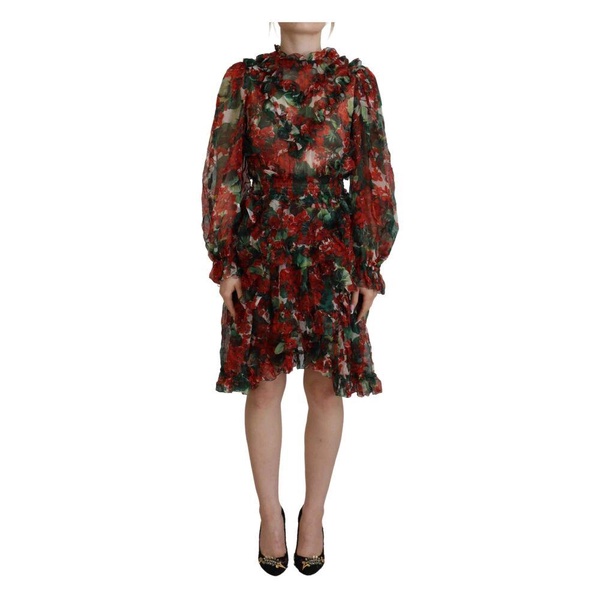 Multicolor Geranium A-line Knee Length Dress
