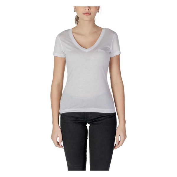 White V-Neck Lyocell T-Shirt