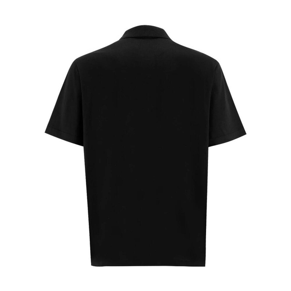 Black Cotton Polo Shirt for Men