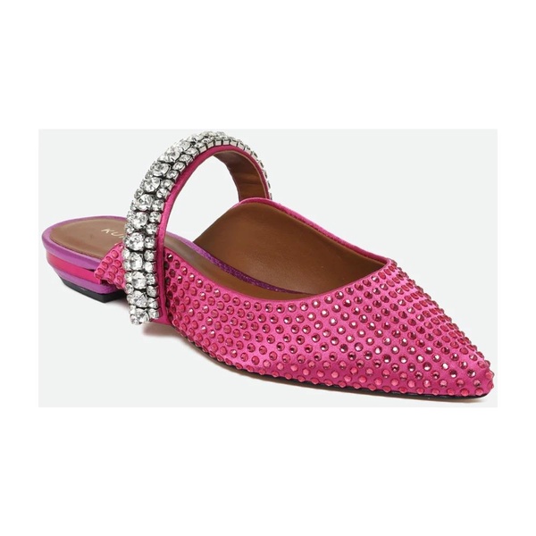 Crystal Fuchsia Slip-On Sandals