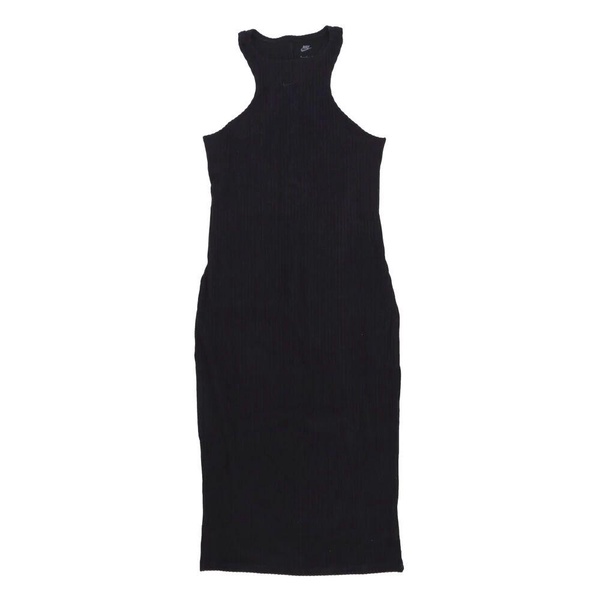 Rib Midi Dress Black
