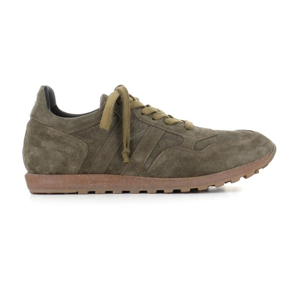 Green Suede Cork Sole Sneakers
