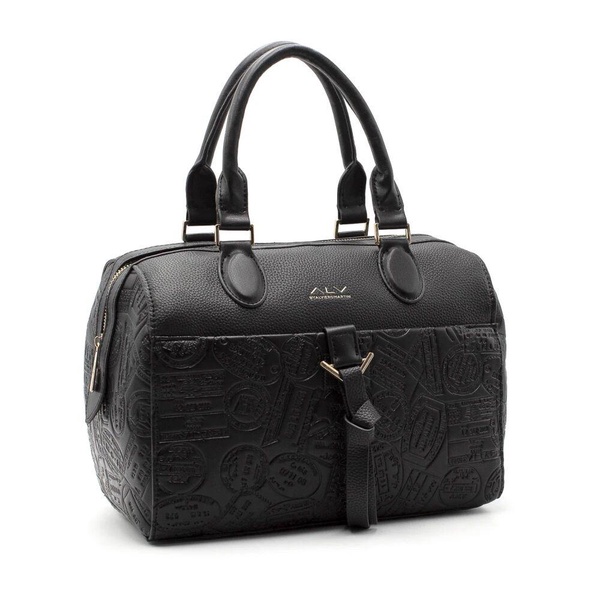 Embossed Geo Satchel Handbag