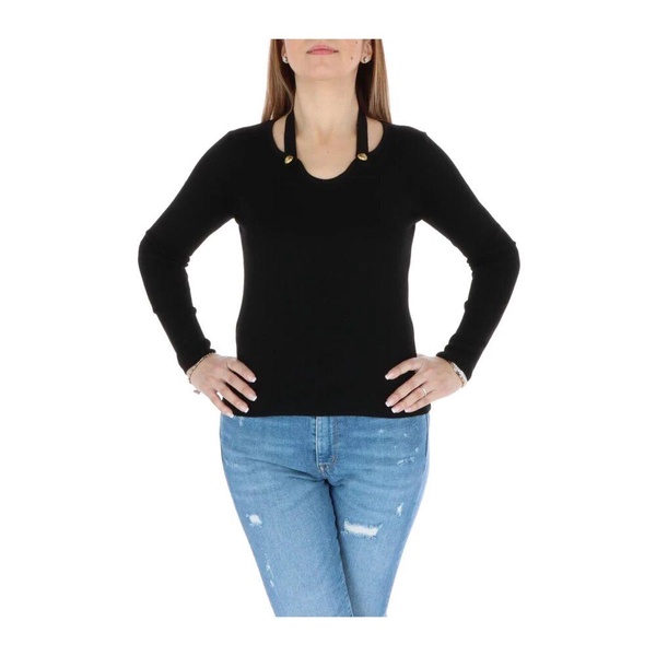 Black Wool V-Neck Knitwear