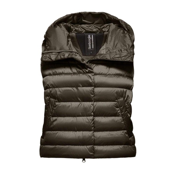 Shiny Nylon Hooded Vest