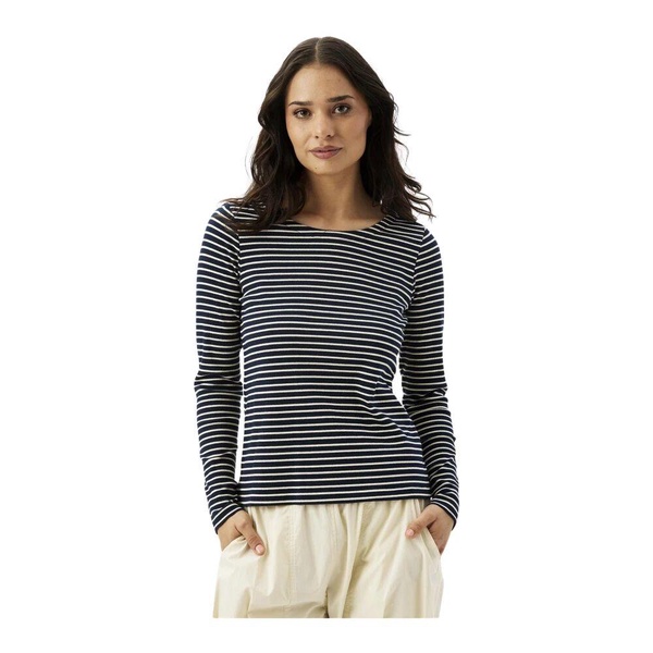 Striped Long Sleeve T-Shirt Navy