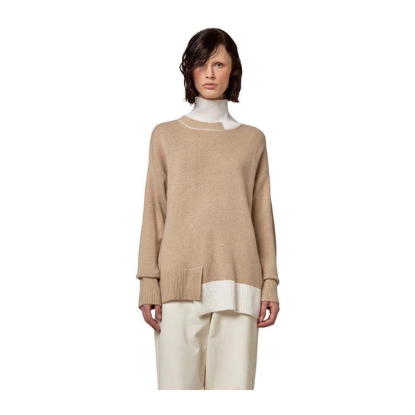 Bicolor High Neck Sweater