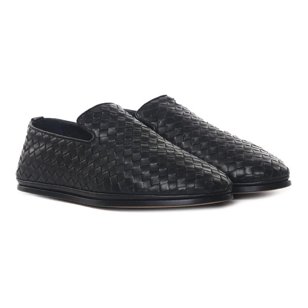 Intrecciato leather loafers