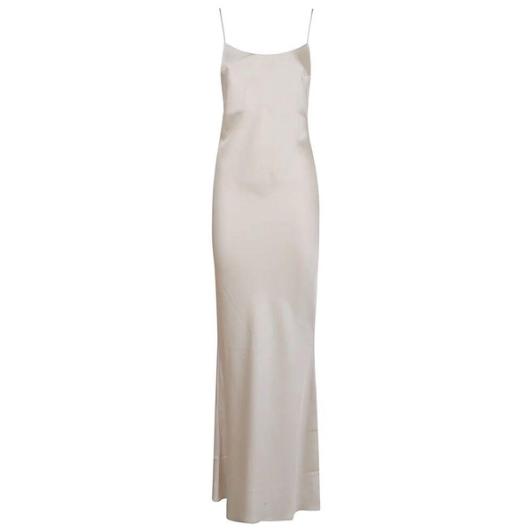 Elegant White Dress Scoop Neckline