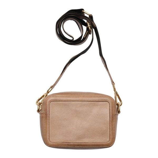 Boxy Clutch Skind 100167 Satin Beige W. Light Gold Acc.