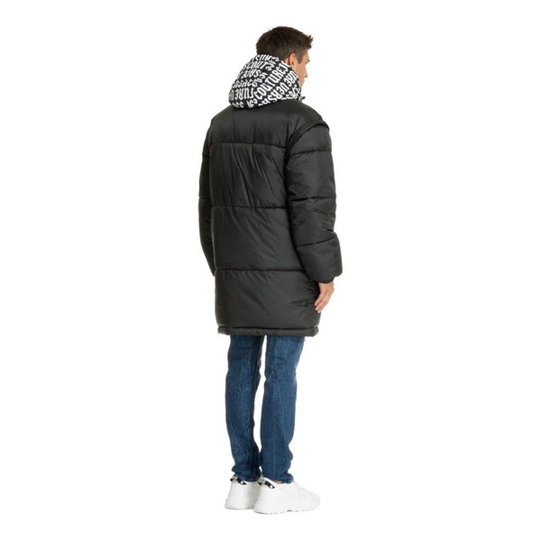 Hooded Down Jacket with Logo