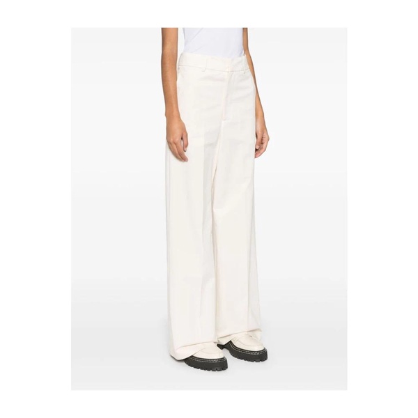 Natural Trousers with Concealed Fastening