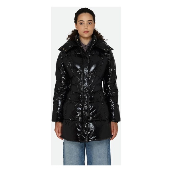 Black Glossy Puffer Jacket