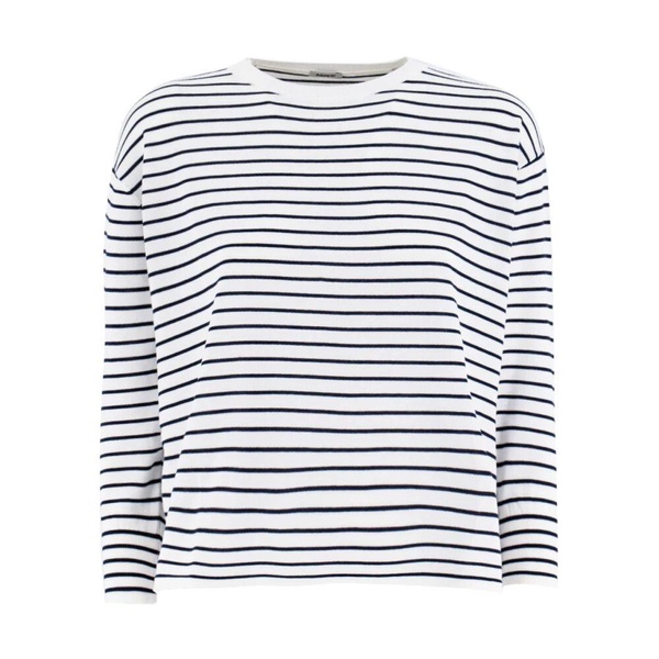 Striped Cotton Crewneck Sweater