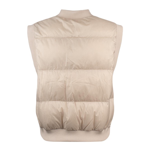 Max Mara Drip-Proof Technical Canvas Crop Vest Sand