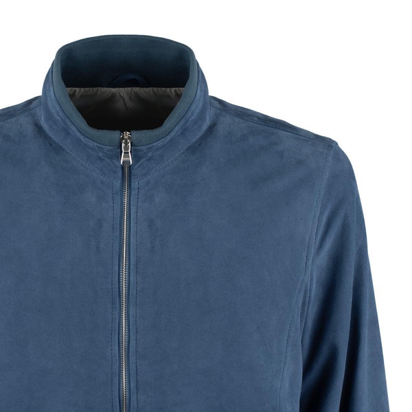 Barba Blue Suede Jacket