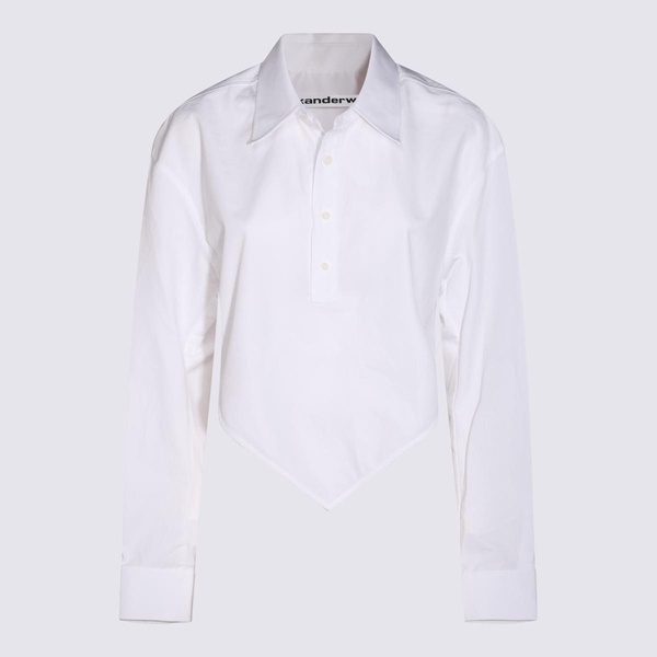 Alexander Wang White Cotton Asymmetric Shirt
