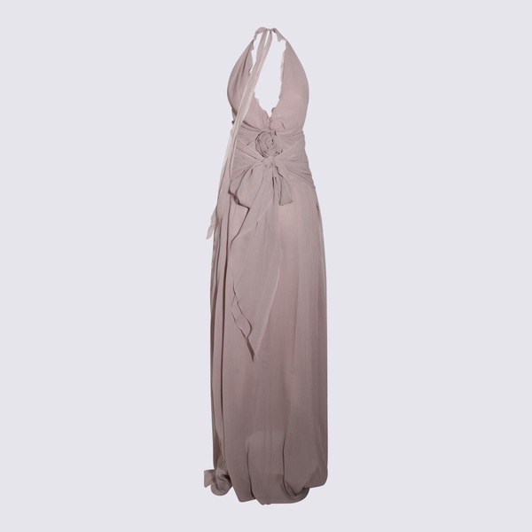 Blumarine Grey Silk Dress