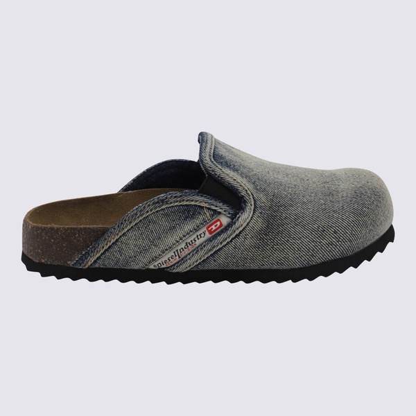 Diesel Grey Cotton Flats