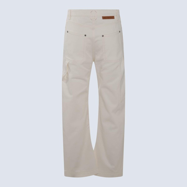 Stella McCartney White And Ecru Cotton Blend Jeans