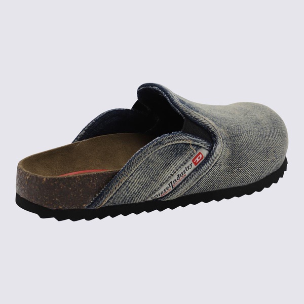 Diesel Grey Cotton Flats