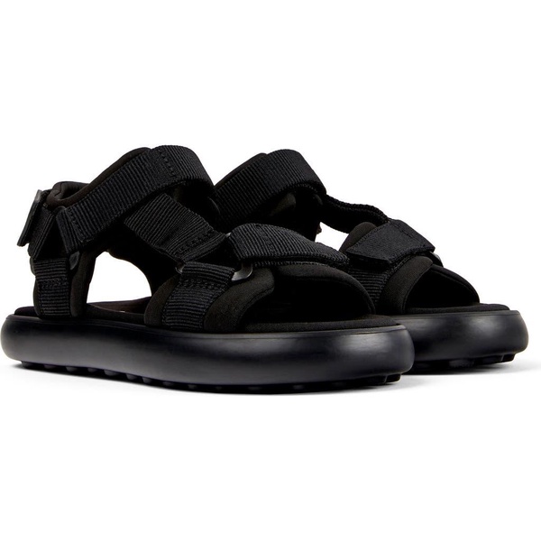 Black Textile Sandal for Women