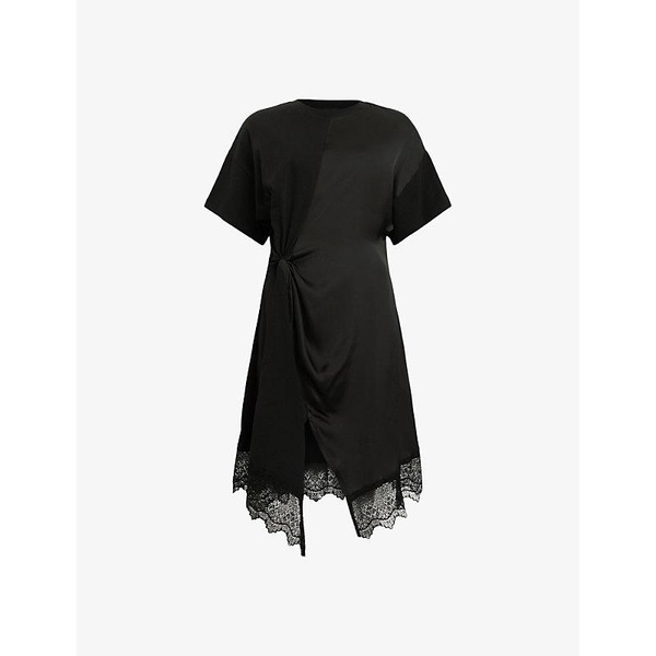 Lana Lace Trim Mini T-Shirt Dress