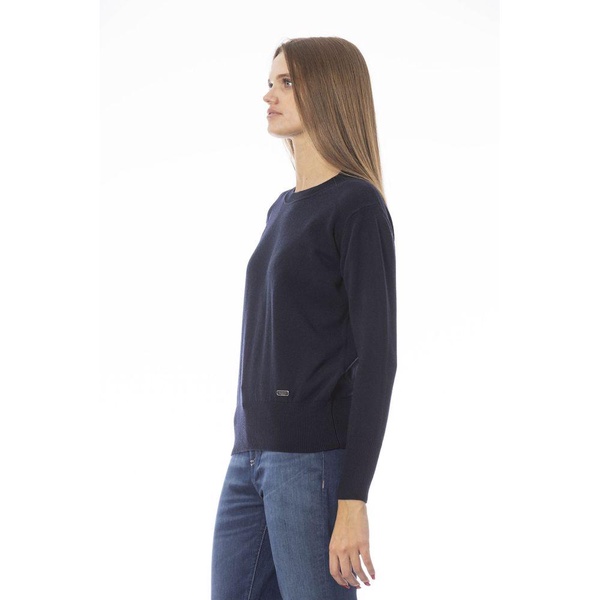 Baldinini Trend Blue Wool Sweater