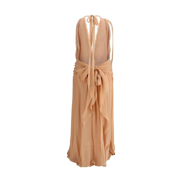 silk georgette long women's dress