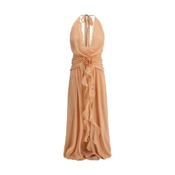 silk georgette long women's dress