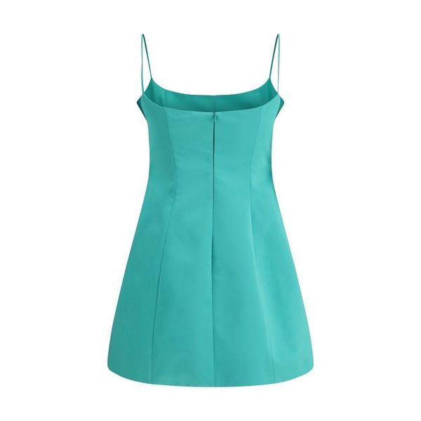 Elegant Satin Dress with Square Neckline