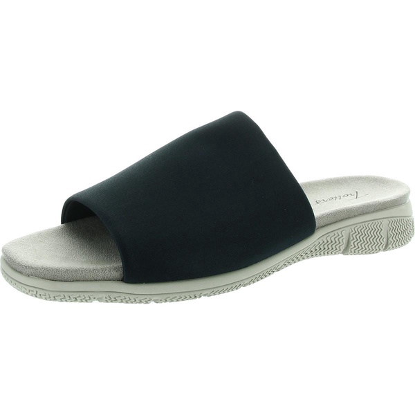 womens open back man made slide sandals