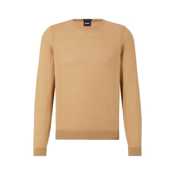 slim-fit sweater in virgin wool with crew neckline