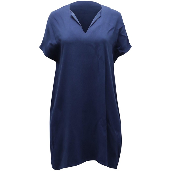 kora tunic dress in blue acetate