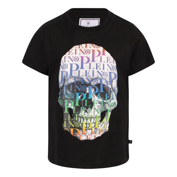 black & rainbow skull t-shirt