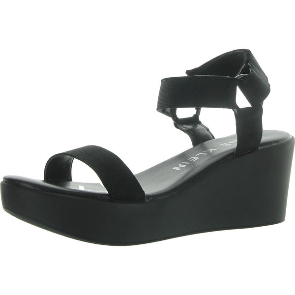 womens cushioned footbed faux leather ankle strap