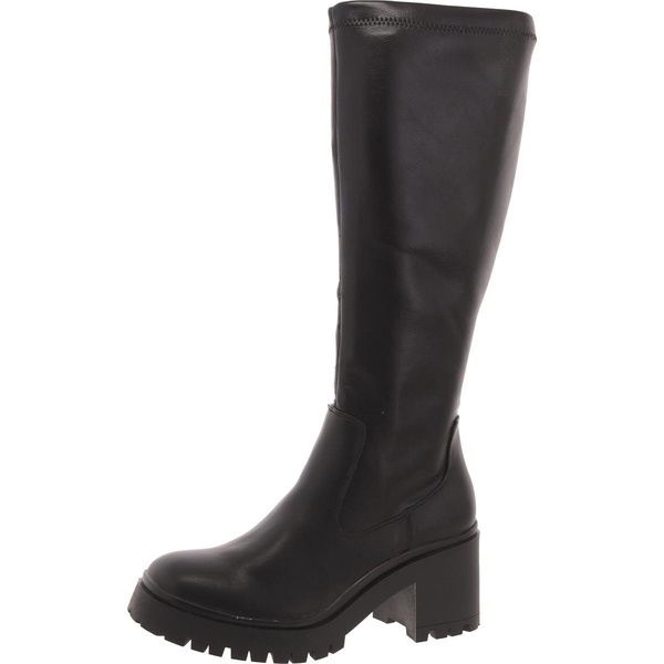 ria womens leather pull on knee-high boots