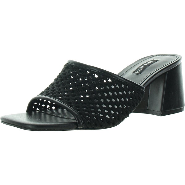 galant womens faux leather woven heels