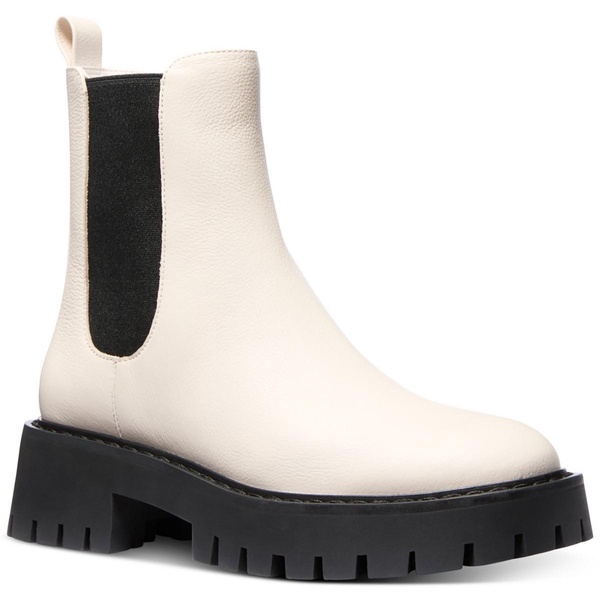 womens colorblock leather booties