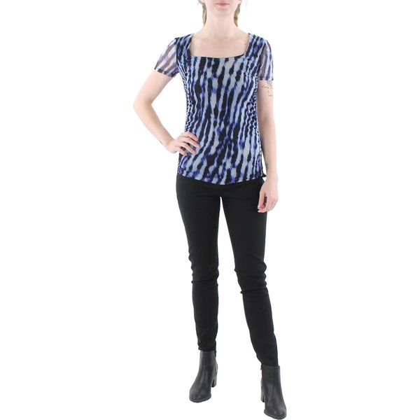 womens printed mesh shell
