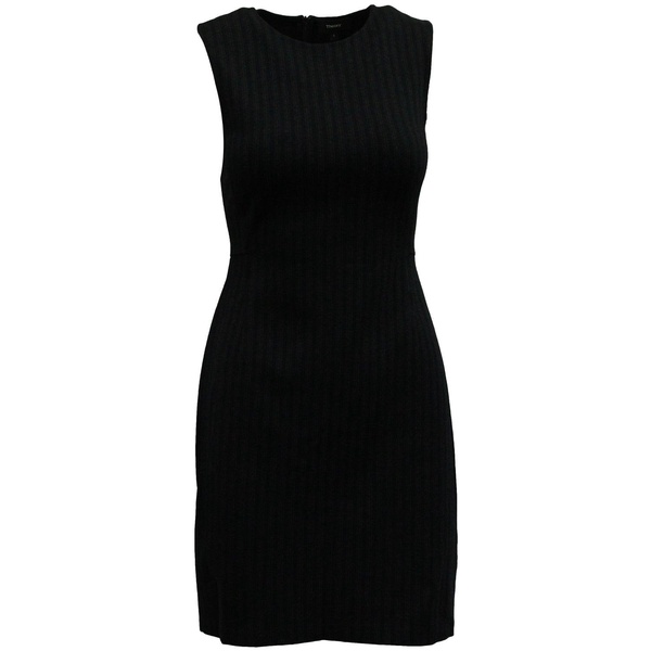 ribbed bodycon dress in navy blue viscose
