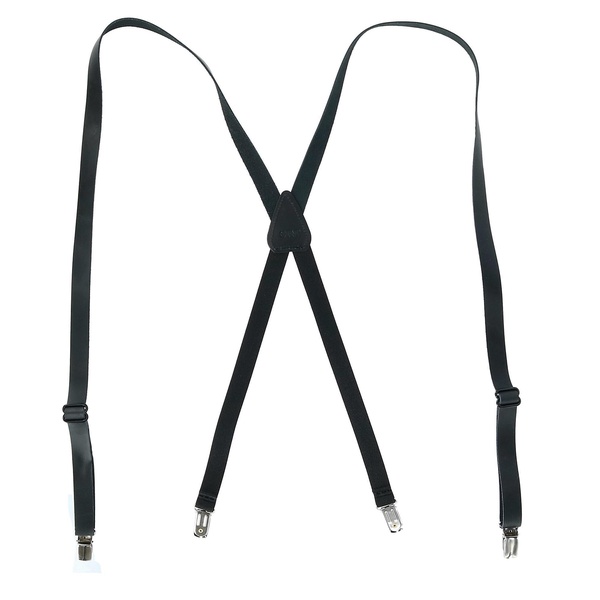 coated leather clip-end 3/4 inch suspenders