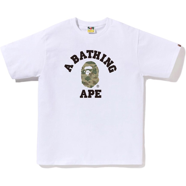 layered line camo college tee mens