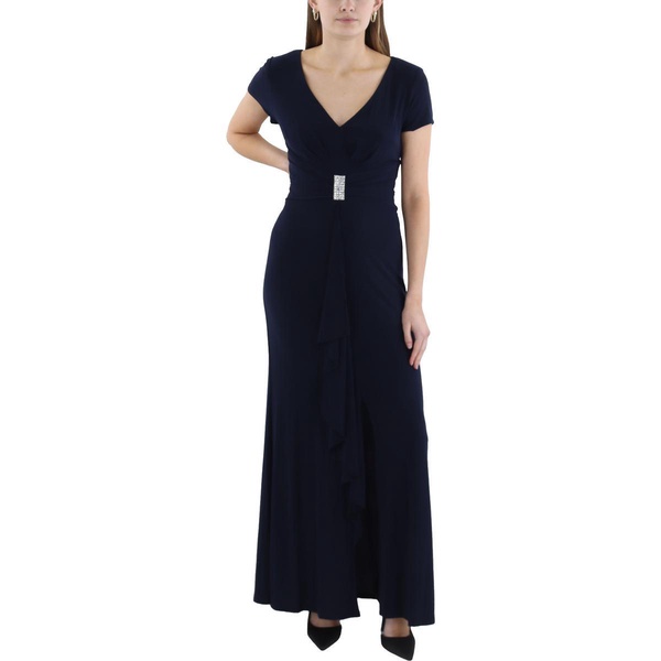 womens embellished polyester evening dress