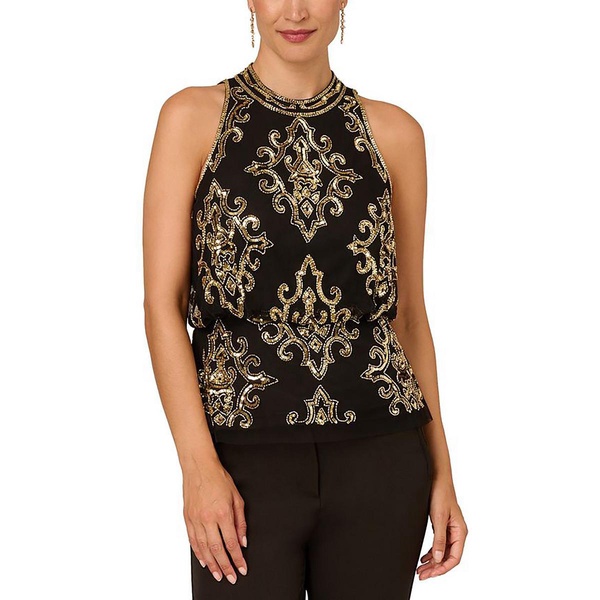 womens sequin beaded halter top