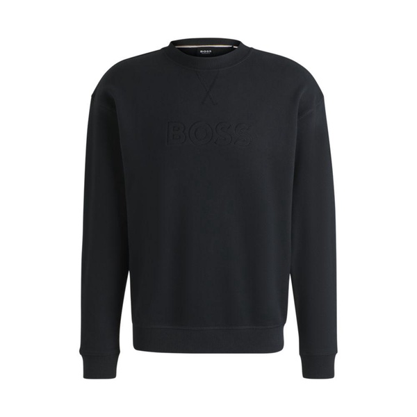 relaxed-fit sweatshirt in cotton terry with embroidered logo