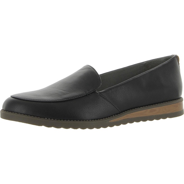 jet away womens faux leather slip on loafers