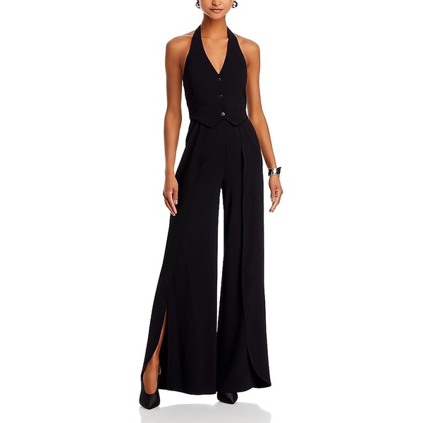 robin womens halter wide leg jumpsuit