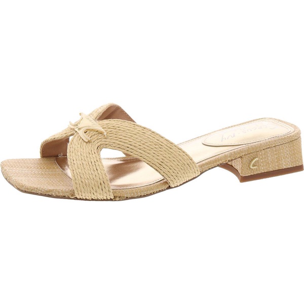 joella weave womens woven embellished block heel