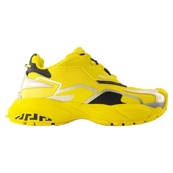 low top sneakers -  - leather - yellow